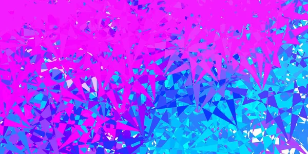 Hellrosa Blauer Vektorhintergrund Mit Dreiecken Kluge Abstrakte Illustration Mit Dreiecksformen — Stockvektor