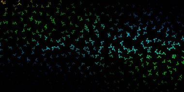 Koyu mavi, soyut şekilli sarı vektör deseni. Soyut tarzda renkli şekilli bir illüstrasyon. İşiniz için akıllı tasarım.