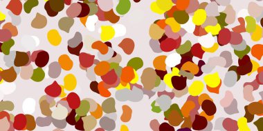 Açık kırmızı, soyut şekilli sarı vektör şablonu. Basit bir şekilde gradyan olan renkli soyut biçimler. İşiniz için akıllı tasarım.