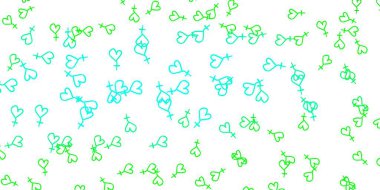 Kadın hakları sembollü açık yeşil vektör dokusu. Kadın gücünün resmedildiği soyut bir çizim. Kadınların gücünü göstermek için en iyi tasarım..