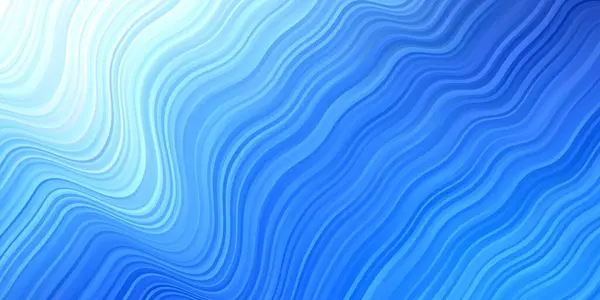 Heller Blauer Vektorhintergrund Mit Kurven Bunte Illustration Mit Geschwungenen Linien — Stockvektor