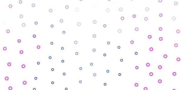 Light Pink Blue Vector Backdrop Dots Illustration Set Shining Colorful — Stock Vector