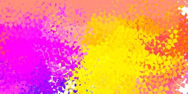 Açık mavi, üçgen şekilli sarı vektör şablonu. Soyut tarzda, üçgen ve çizgilerle basit bir tasarım. Duvar kağıtlarınız için tasarım.