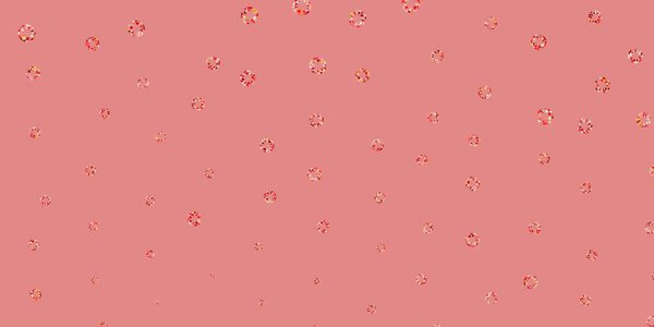 Light orange vector layout with circle shapes. Glitter abstract illustration with colorful drops. Design for posters, banners.