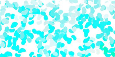 Açık mavi, Memphis şekilli yeşil vektör dokusu. Soyut tarzda, gradyan formlarda basit tasarım. Cep telefonları için arka plan.