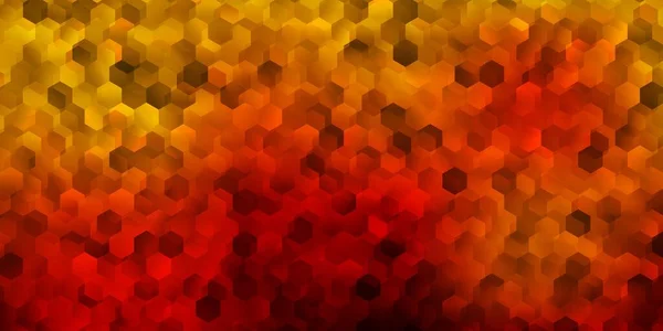 Темно Оранжевый Вектор Простыми Шестиугольниками Абстрактные Разноцветные Шестиугольники Размытом Заднем — стоковый вектор