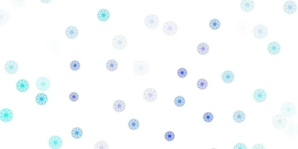 Diseño Natural Vector Azul Claro Con Flores Flores Coloridas Estilo — Archivo Imágenes Vectoriales