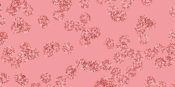 Light red vector natural artwork with flowers. Simple design with flowers on abstarct background. Smart design for leaflets, books.