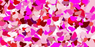 Açık Mor, kaotik şekilli pembe vektör arkaplan. Soyut tarzda, gradyan formlarda basit tasarım. Reklamlarınız için modern tasarım.