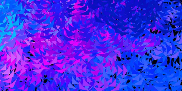 Layout Vetorial Azul Escuro Com Linhas Triângulos Glitter Ilustração Abstrata — Vetor de Stock
