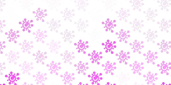Covid 19記号の明るいピンクのベクトル背景 生物学的勾配形状の抽象的なイラスト 流行情報に対するシンプルなデザイン — ストックベクタ
