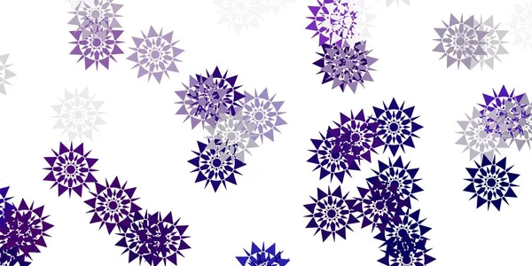 Light Purple Vector Texture Bright Snowflakes Gradient Colorful Illustration Snow — Stock Vector