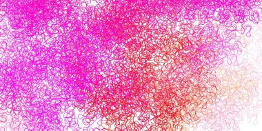 Koyu mor, eğri çizgileri olan pembe vektör şablonu. Eğimli yay ile soyut illüstrasyon. Reklamınız, posteriniz, afişiniz için en iyi tasarım.