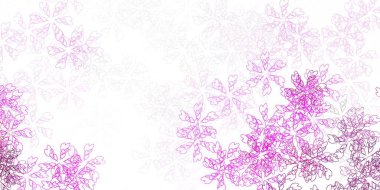 Açık pembe vektör soyut arkaplan ve yapraklar. Soyut şablondaki karalamalarla dekoratif illüstrasyon. Paketleme için akıllı tasarım, duvar kağıtları.