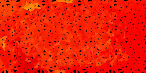 Jasnopomarańczowy Wzór Mozaiki Wektorowej Trójkąta Dekoracyjna Kolorowa Ilustracja Abstrakcyjnymi Trójkątami — Wektor stockowy