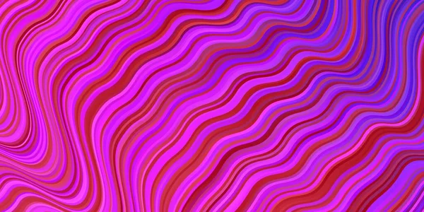 Lichtpaarse Roze Vectorachtergrond Met Gebogen Lijnen Kleurrijke Illustratie Abstracte Stijl — Stockvector