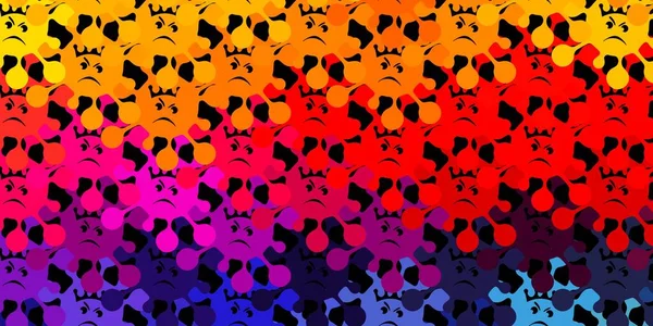Dunkles Mehrfarbiges Vektormuster Mit Coronavirus Elementen Abstrakte Illustration Mit Biologischen — Stockvektor