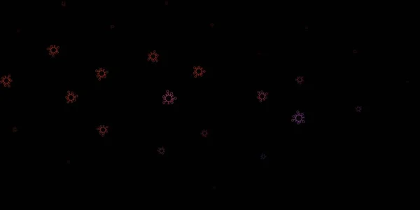 Темно Рожева Жовта Векторна Текстура Символами Хвороби Розумна Ілюстрація Кованими — стоковий вектор