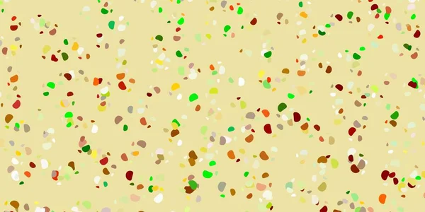 浅绿色 带抽象形状的黄色矢量图案 简单的抽象设计 带有渐变形式 手机的背景 — 图库矢量图片