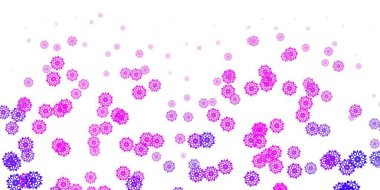 Açık mor, parlak kar taneleriyle pembe vektör dokusu. Buz ve karlı akıllı geometrik soyut çizim. Yeni yıl arkaplanı.