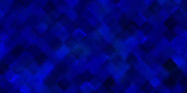 Kare şeklinde koyu mavi vektör deseni. Gradyan dikdörtgenleri olan bir resim. İş tanıtımınız için tasarım.