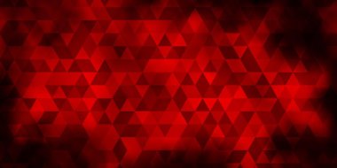 Çokgen biçimli koyu kırmızı vektör arkaplan. Üçgen şekilli ışıltılı soyut çizimler. Broşürler, broşürler için desen