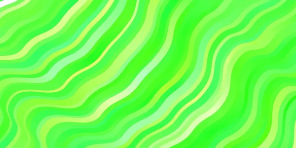 Fond Vectoriel Vert Clair Avec Lignes Courbées Illustration Colorée Flambant — Image vectorielle
