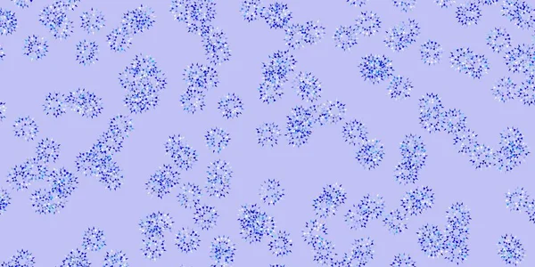 Açık Mavi Vektör Karalama Şablonu Çiçekler Origami Tarzı Çiçeklerle Soyut — Stok Vektör