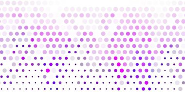 Açık mor arkaplan ve noktalar. Baloncuklu gradyan tarzda soyut dekoratif tasarım. Web siteleri için desen.