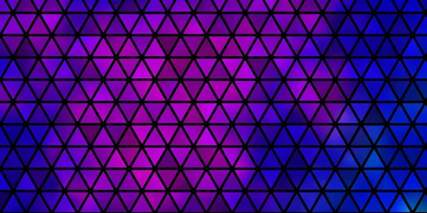 深粉色 蓝色矢量模板与晶体 三角形 带有三角形的抽象风格装饰设计 为你的晋升设计 — 图库矢量图片
