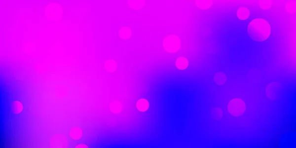 Светло Фиолетовый Розовый Векторный Фон Пузырями Иллюстрация Набором Ярких Красочных — стоковый вектор