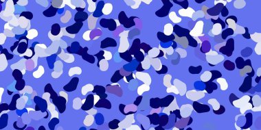 Açık pembe, soyut şekilli mavi vektör deseni. Gradyan rastgele formlarla modern soyut illüstrasyon. Web siteniz için basit illüstrasyon.