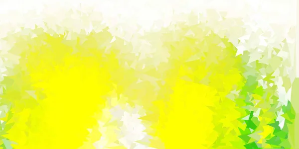 Hellgrüne Gelbe Vektor Abstrakte Dreieck Vorlage Neue Farbenfrohe Illustration Mit — Stockvektor