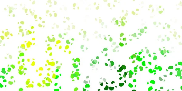 Verde Claro Patrón Vectorial Amarillo Con Formas Abstractas Diseño Sencillo — Vector de stock