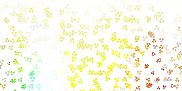浅绿色 带抽象形状的黄色矢量图案 色彩斑斓的抽象形式 带有简单风格的梯度 壁纸套装精美设计 — 图库矢量图片