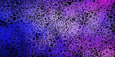 Koyu pembe, Memphis şekilli mavi vektör dokusu. Gradyan rastgele formlarla modern soyut illüstrasyon. Duvar kağıdı seti için zarif tasarım.