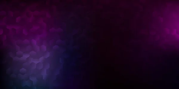 Тёмная Многоцветная Векторная Текстура Красочными Шестиугольниками Креативный Размытый Фон Цветными — стоковый вектор