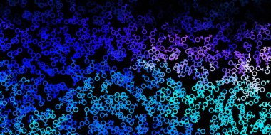 Koyu pembe, sihirli elementli mavi vektör deseni. Sihirli ruhani güç işaretleri olan bir ilüzyon. Okült tasarımın için basit bir temel.