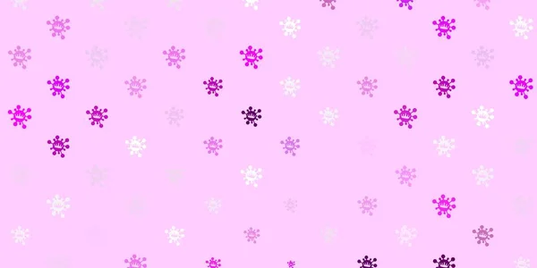 Ανοιχτό Μωβ Ροζ Διάνυσμα Φόντο Covid Σύμβολα Έξυπνη Απεικόνιση Covid — Διανυσματικό Αρχείο