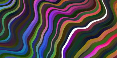 Koyu pembe, kıvrımlı yeşil vektör şablonu. Uygunsuz gradyan çizgileri olan soyut çizimler. Web siteleri, iniş sayfaları için desen.