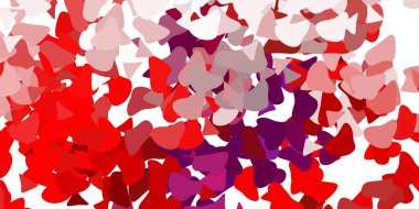 Açık pembe, kaotik şekilli kırmızı vektör arkaplanı. Gradyan rastgele formlarla modern soyut illüstrasyon. Duvar kağıdı seti için zarif tasarım.