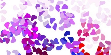 Açık mavi, Memphis şekilli kırmızı vektör dokusu. Soyut tarzda, gradyan formlarda basit tasarım. Duvar kağıdı seti için zarif tasarım.