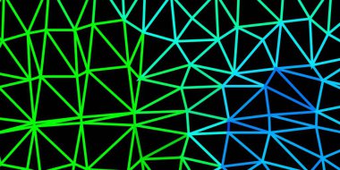 Koyu renkli vektör geometrik çokgen tasarımı. Değişken üçgen şekilli yeni renkli çizimler. Tasarımın için en iyi seçim.