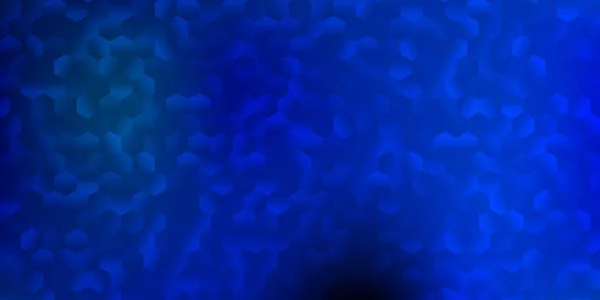 Темно Синий Векторный Фон Шестиугольными Фигурами Современная Абстрактная Иллюстрация Шестиугольном — стоковый вектор