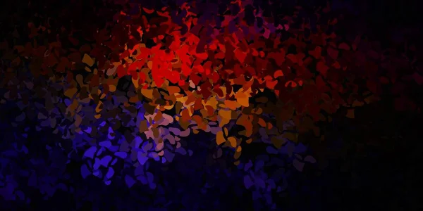 Fundo Vetorial Multicolorido Escuro Com Formas Caóticas Formas Abstratas Coloridas — Vetor de Stock