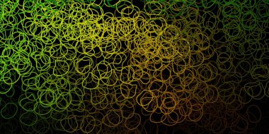 Koyu yeşil, soyut şekilli sarı vektör şablonu. Gradyan rastgele formlarla modern soyut illüstrasyon. Cep telefonları için arka plan.