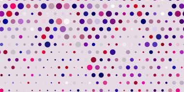 Açık mor, benekli pembe vektör arkaplan. Parlak renkli ve soyut küreler içeren bir resim. Broşürler, broşürler için desen.