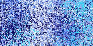 Açık mavi çizgili vektör deseni. Bükülmüş çizgileri olan yepyeni renkli bir çizim. Web siteleri, iniş sayfaları için desen.