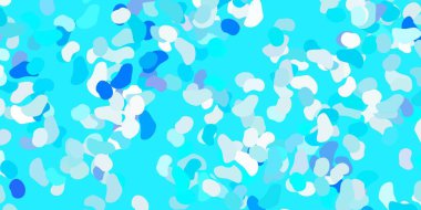 Soyut şekilli açık mavi vektör deseni. Gradyan rastgele formlarla modern soyut illüstrasyon. Web siteniz için basit illüstrasyon.