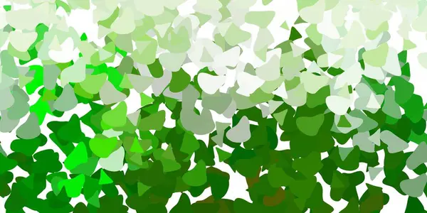 Light Green Vector Backdrop Chaotic Shapes Illustration Colorful Shapes Abstract — Stock Vector